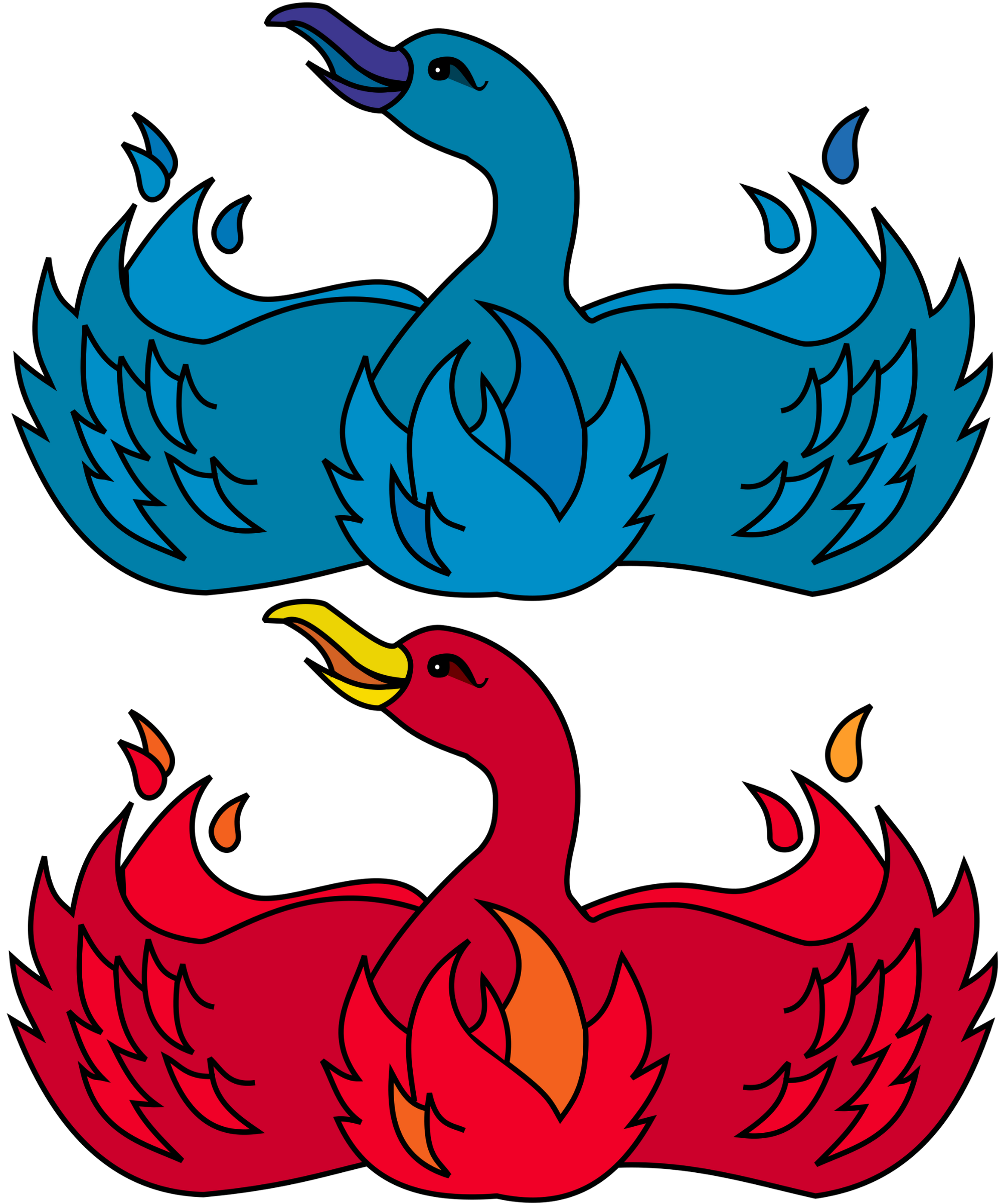 The original Mozilla Phoenix/Thunderbird logos
