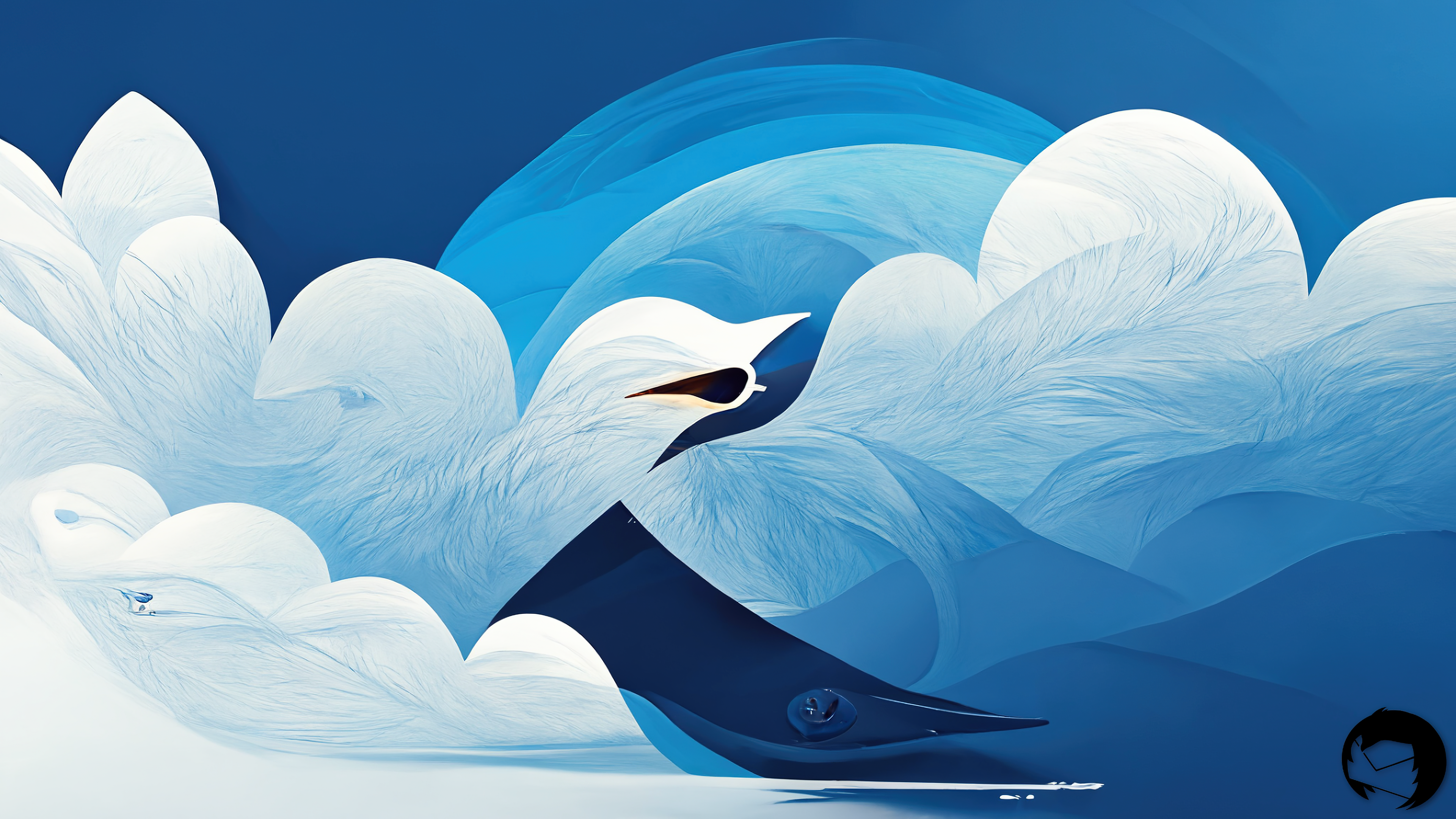 Thunderbird Snowy and Textured Wallpaper Upscaled